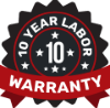 10 Year Labor Warranty