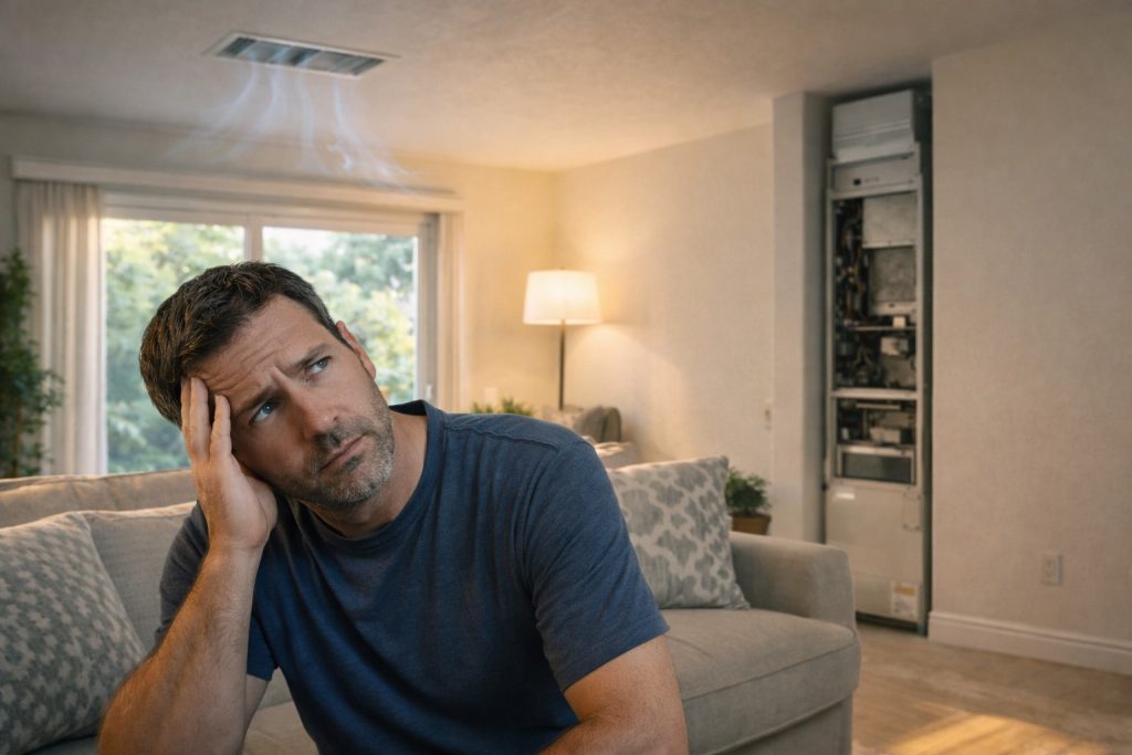 Signs an aging heat pump no longer performs efficiently in a Los Angeles home.
